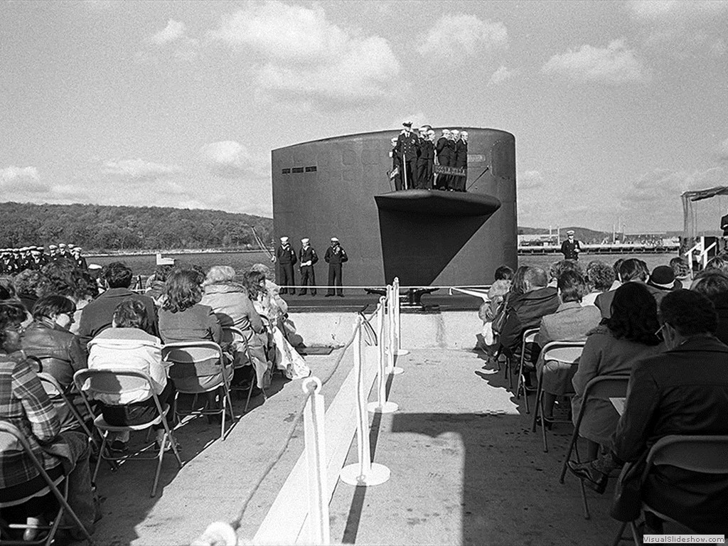 USS La Jolla (SSN-701) commissioning, 1981.